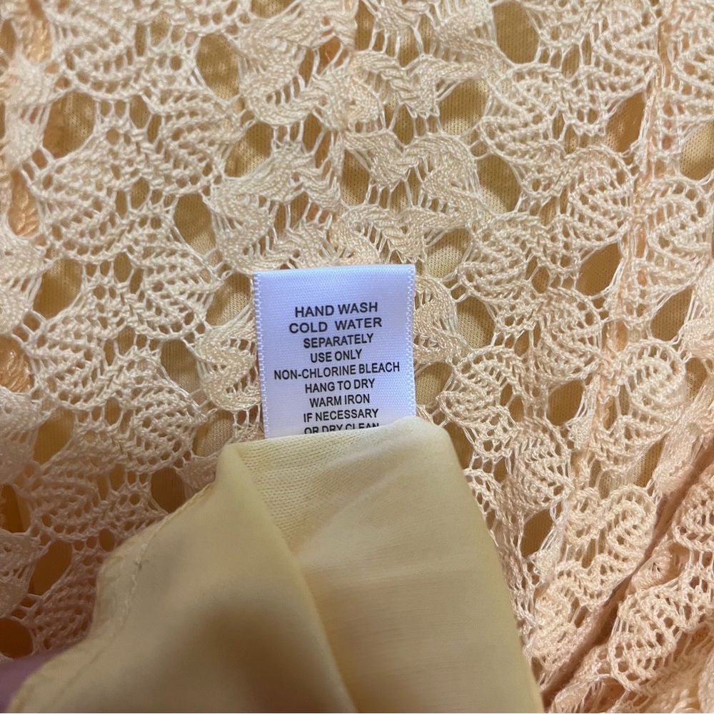 Rabbit Rabbit Rabbit Yellow Crochet Dress Size 6 NWT - Picture 8 of 12